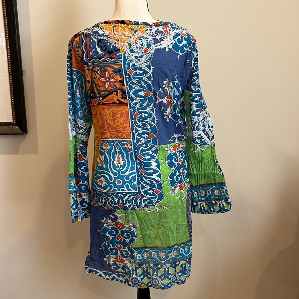 Debbie Katz South Beach Cover Up Embroidered Tunic Small / Medium - Picture 9 of 12